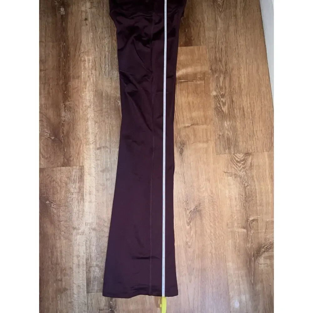 Victoria’s Secret PINK Burgundy Flare LEG Mid Rise Yoga Pant Leggings-SMALL - Picture 10 of 15